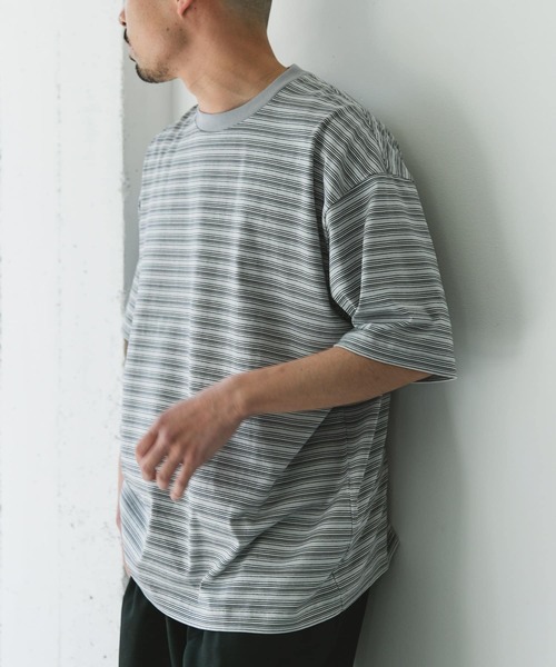 セール】メランジボーダー ショートスリーブ Tシャツ（Tシャツ