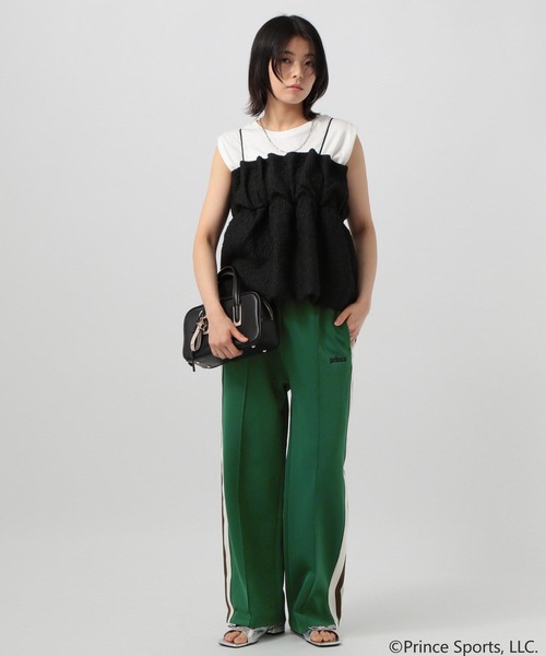 PRINCE（プリンス）の「【Prince(プリンス)】別注ロゴ刺繍入りラインパンツ（その他パンツ・レディース・ブラック/グリーン・FREE）」の5枚目の写真