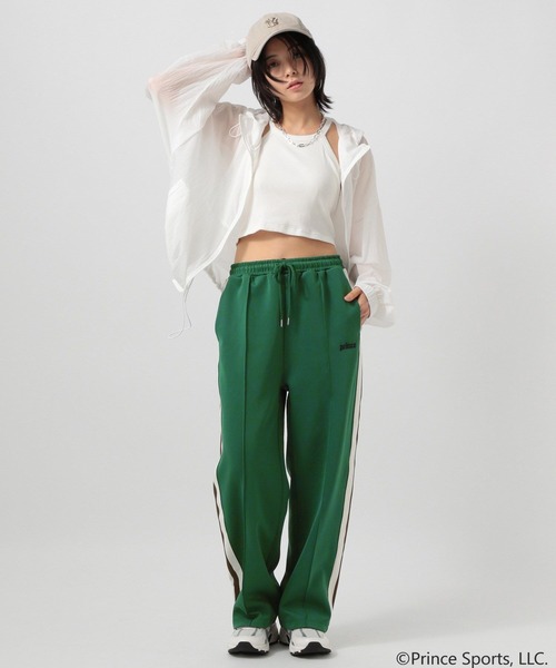 PRINCE（プリンス）の「【Prince(プリンス)】別注ロゴ刺繍入りラインパンツ（その他パンツ・レディース・ブラック/グリーン・FREE）」の7枚目の写真