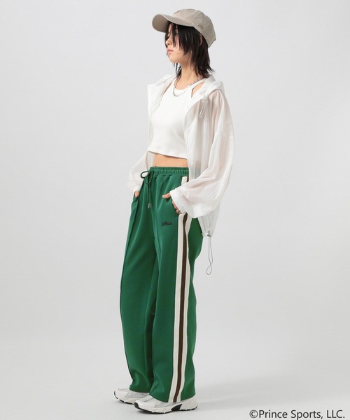 PRINCE（プリンス）の「【Prince(プリンス)】別注ロゴ刺繍入りラインパンツ（その他パンツ・レディース・ブラック/グリーン・FREE）」の8枚目の写真