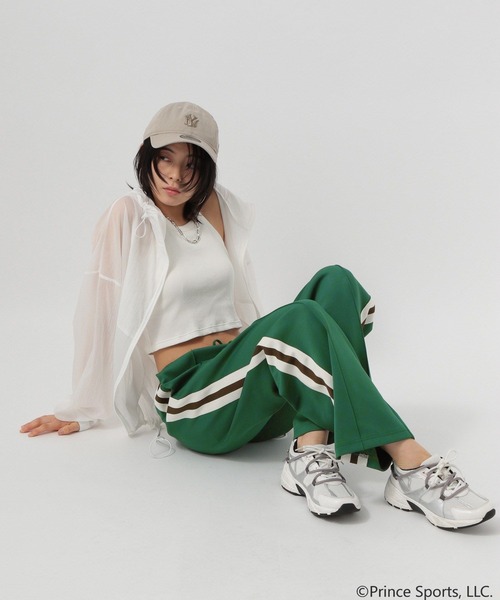 PRINCE（プリンス）の「【Prince(プリンス)】別注ロゴ刺繍入りラインパンツ（その他パンツ・レディース・ブラック/グリーン・FREE）」の11枚目の写真