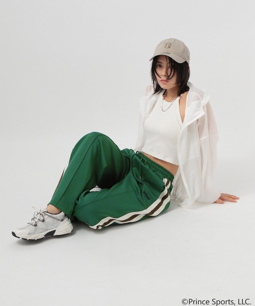 PRINCE（プリンス）の「【Prince(プリンス)】別注ロゴ刺繍入りラインパンツ（その他パンツ・レディース・ブラック/グリーン・FREE）」の12枚目の写真