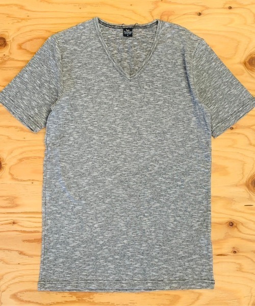 B'day（ビーデイ）の「AB杢スラブスパンフライス 半袖 クルーネック&Vネック（Tシャツ/カットソー・メンズ・グレー系その他/ブラック/ホワイト系その他/ホワイト/霜降りグレー/ブラック系その他・LARGE/MEDIUM）」の9枚目の写真