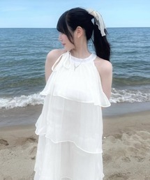 CeLess（セレス）の「Ribbon Tiered Camisole Dress / リボンティアードキャミソールドレス アメスリ（ワンピース）」