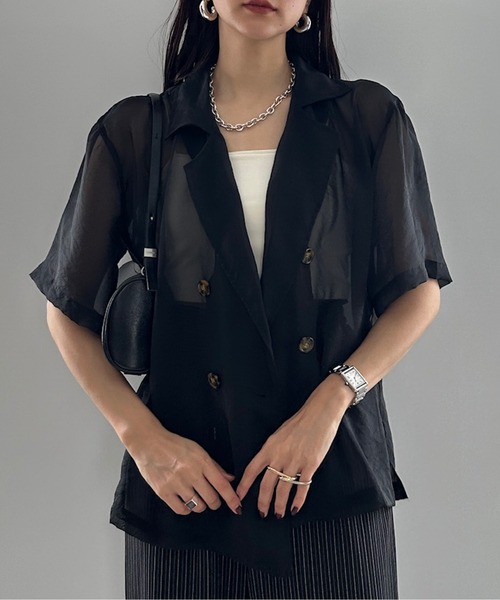 CIEL'AIR（シエルエアー）の「SHEER HALF JACKET（ｼｱｰﾊｰﾌｼﾞｬｹｯﾄ