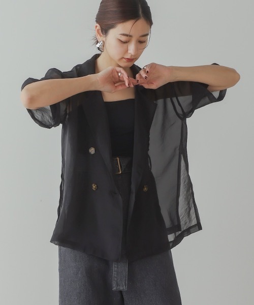 CIEL'AIR（シエルエアー）の「SHEER HALF JACKET（ｼｱｰﾊｰﾌｼﾞｬｹｯﾄ