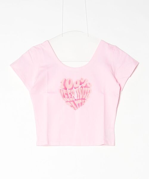 ROOPTOKYO(ループトウキョウ)の「ROOPTOKYO×kim yul 100% keep your faith tee 秋物 秋服 2026年秋冬(Tシャツ/カットソー・レディース・ブラック/ピンク・FREE)」の2枚目の写真