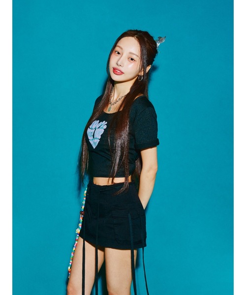 ROOPTOKYO(ループトウキョウ)の「ROOPTOKYO×kim yul 100% keep your faith tee 秋物 秋服 2026年秋冬(Tシャツ/カットソー・レディース・ブラック/ピンク・FREE)」の6枚目の写真