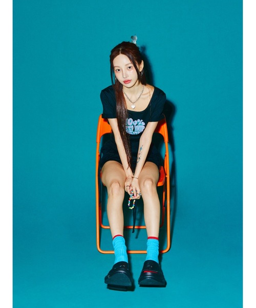 ROOPTOKYO(ループトウキョウ)の「ROOPTOKYO×kim yul 100% keep your faith tee 秋物 秋服 2026年秋冬(Tシャツ/カットソー・レディース・ブラック/ピンク・FREE)」の11枚目の写真
