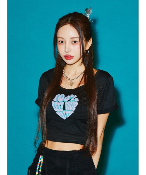 ROOPTOKYO(ループトウキョウ)の「ROOPTOKYO×kim yul 100% keep your faith tee 秋物 秋服 2026年秋冬(Tシャツ/カットソー・レディース・ブラック/ピンク・FREE)」の7枚目の写真