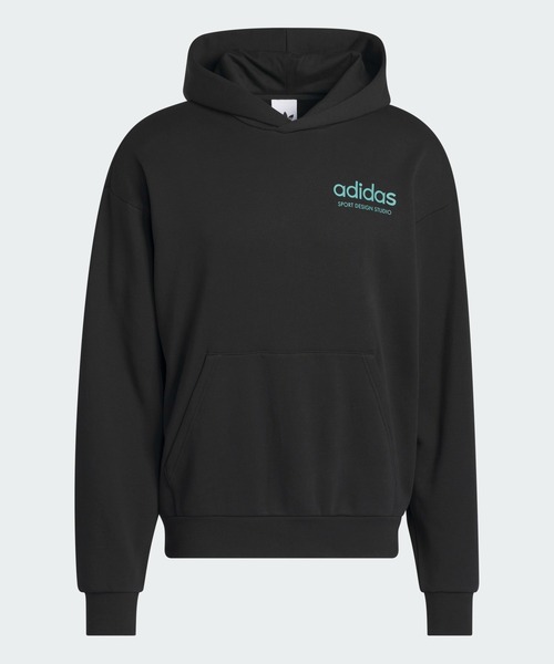 adidas☆ ルーズフィット パーカー ブラック フーディ 男女OK adidas パーカー ワーディングパック ルーズフィット フレンチ