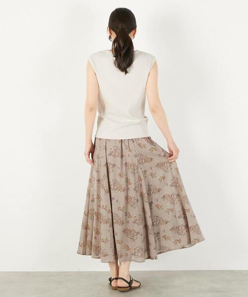 MELROSE claire(メルローズ クレール)の「【ワイドリブ万能ボートネックノースリカットプル】(Tシャツ/カットソー・レディース・ベージュ系その他/グリーン/ライトブラウン/ブラック・FREE)」の8枚目の写真