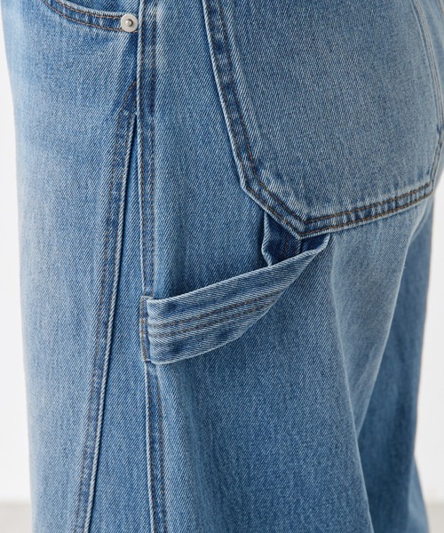 COLLAGE GALLARDAGALANTE（コラージュガリャルダガランテ）の「Q.anos/ルーズアジャストデニム（デニムパンツ・レディース・ブルー/ブラック・1/0）」の6枚目の写真