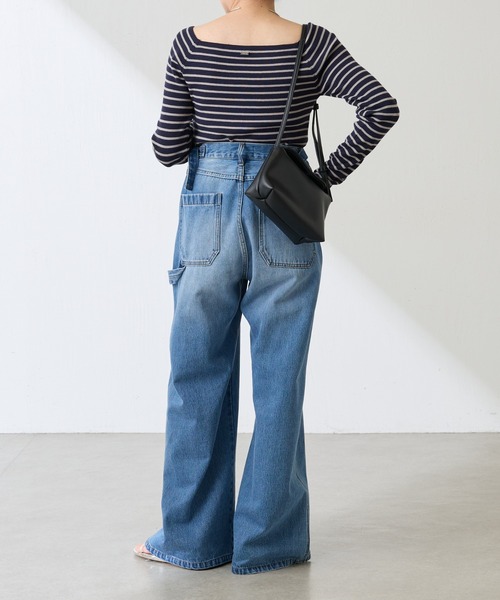 COLLAGE GALLARDAGALANTE（コラージュガリャルダガランテ）の「Q.anos/ルーズアジャストデニム（デニムパンツ・レディース・ブルー/ブラック・1/0）」の15枚目の写真