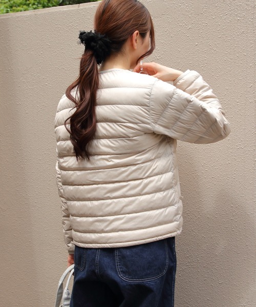 DANTON（ダントン）の「DANTON/ダントン　インナーダウンクルーネックジャケット　INNER DOWN CREWNECK JACKET　DT-A0001 RRT（ウィメンズ）（ダウンジャケット/コート・レディース・ブラック/ナチュラル・M/S）」の15枚目の写真