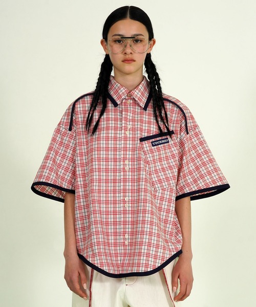【ZOZO限定】CHECK PIPING SHIRT / チェック パイピング シャツ