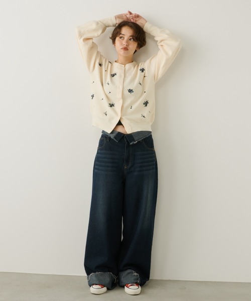 Unitage(ユニテージ)の「フラワー刺繍カーディガン(カーディガン/ボレロ・レディース・アイボリー/ブラウン/チャコールグレー・FREE)」の15枚目の写真