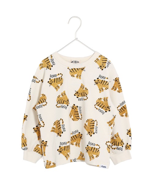 MAKE YOUR DAY（メイクユアデイ）の「3総柄リブ長袖Tシャツ■80～140cm（Tシャツ/カットソー・キッズ・ブラック/イエロー/チャコールグレー・110/140/130/80/120/100/90）」の3枚目の写真