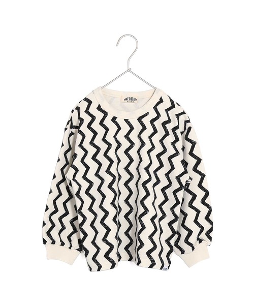 MAKE YOUR DAY（メイクユアデイ）の「3総柄リブ長袖Tシャツ■80～140cm（Tシャツ/カットソー・キッズ・ブラック/イエロー/チャコールグレー・110/140/130/80/120/100/90）」の2枚目の写真