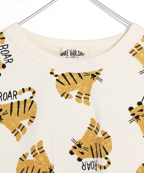 MAKE YOUR DAY（メイクユアデイ）の「3総柄リブ長袖Tシャツ■80～140cm（Tシャツ/カットソー・キッズ・ブラック/イエロー/チャコールグレー・110/140/130/80/120/100/90）」の12枚目の写真