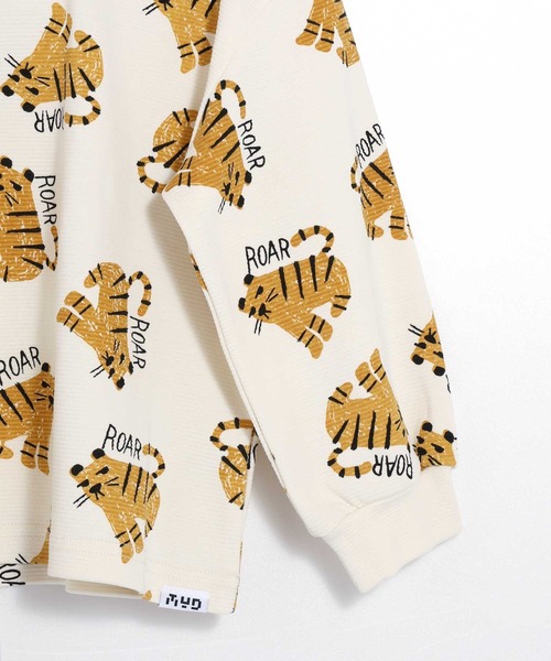 MAKE YOUR DAY（メイクユアデイ）の「3総柄リブ長袖Tシャツ■80～140cm（Tシャツ/カットソー・キッズ・ブラック/イエロー/チャコールグレー・110/140/130/80/120/100/90）」の13枚目の写真