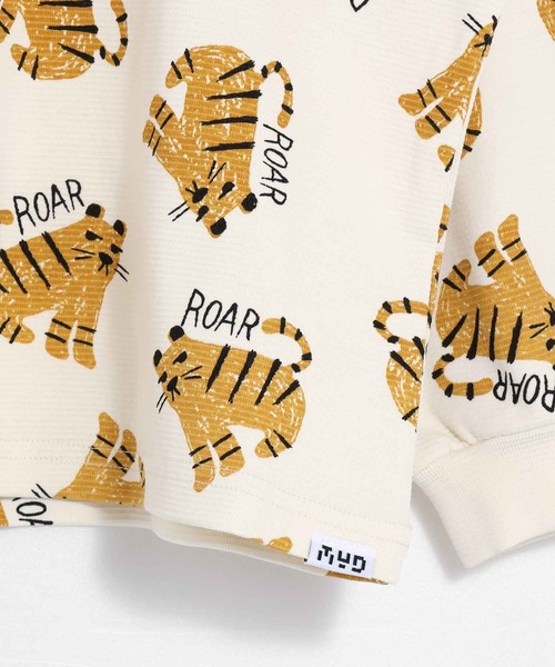 MAKE YOUR DAY（メイクユアデイ）の「3総柄リブ長袖Tシャツ■80～140cm（Tシャツ/カットソー・キッズ・ブラック/イエロー/チャコールグレー・110/140/130/80/120/100/90）」の14枚目の写真