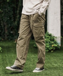 mp13849-cargo pants with cursive embroidery カーゴパンツ