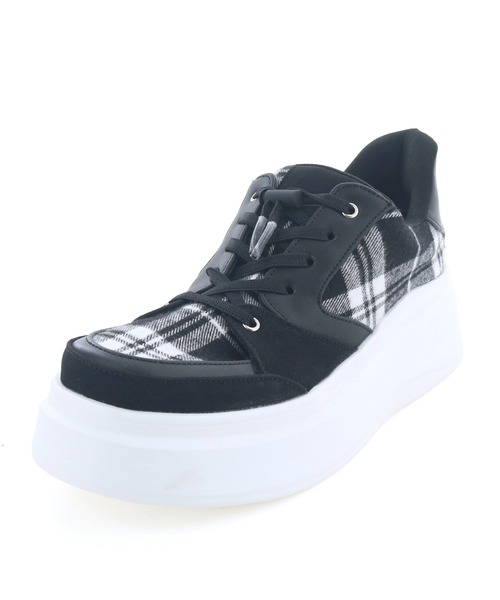 byあしながおじさん（バイアシナガオジサン）の「HANDSFREE｜厚底スニーカー　8490115（スニーカー・レディース・ベージュ/ブラック×ホワイト/ブラック×ピンク・22.5cm/23cm/23.5cm/24cm/24.5cm）」の22枚目の写真