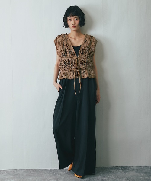 あずきなこ　サロペット Fashion Letter サロペット オーバーオール 大きいサイズ アシメ