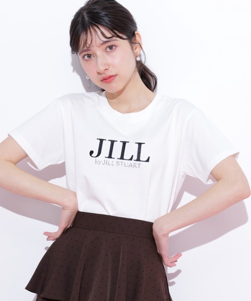 JILL by JILL STUART（ジルバイジルスチュアート）の「◇オーガニックコットン刺繍＆ホットフィットロゴTシャツ（Tシャツ/カットソー・レディース・ホワイト/ホワイト系その他/オレンジ/ブルー・FREE）」の2枚目の写真