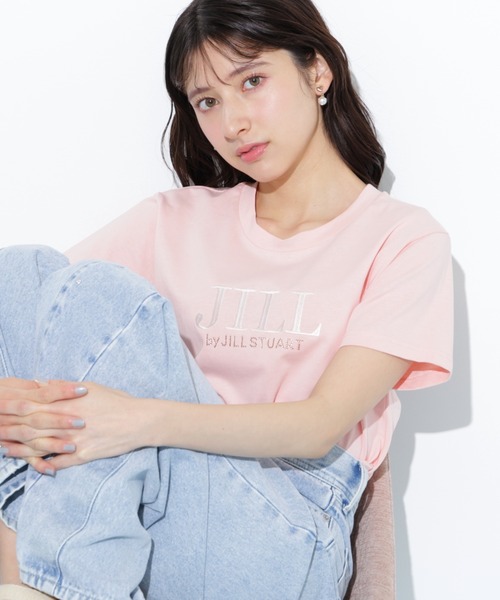 JILL by JILL STUART（ジルバイジルスチュアート）の「◇オーガニックコットン刺繍＆ホットフィットロゴTシャツ（Tシャツ/カットソー・レディース・ホワイト/ホワイト系その他/オレンジ/ブルー・FREE）」の4枚目の写真