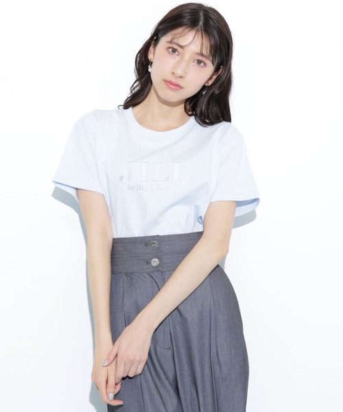 JILL by JILL STUART（ジルバイジルスチュアート）の「◇オーガニックコットン刺繍＆ホットフィットロゴTシャツ（Tシャツ/カットソー・レディース・ホワイト/ホワイト系その他/オレンジ/ブルー・FREE）」の13枚目の写真