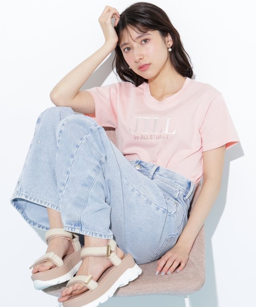 JILL by JILL STUART（ジルバイジルスチュアート）の「◇オーガニックコットン刺繍＆ホットフィットロゴTシャツ（Tシャツ/カットソー・レディース・ホワイト/ホワイト系その他/オレンジ/ブルー・FREE）」の18枚目の写真