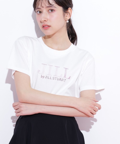 JILL by JILL STUART（ジルバイジルスチュアート）の「◇オーガニックコットン刺繍＆ホットフィットロゴTシャツ（Tシャツ/カットソー・レディース・ホワイト/ホワイト系その他/オレンジ/ブルー・FREE）」の5枚目の写真