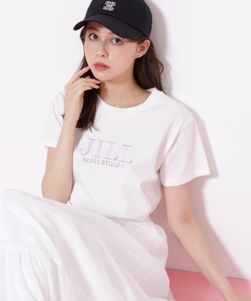 JILL by JILL STUART（ジルバイジルスチュアート）の「◇オーガニックコットン刺繍＆ホットフィットロゴTシャツ（Tシャツ/カットソー・レディース・ホワイト/ホワイト系その他/オレンジ/ブルー・FREE）」の20枚目の写真