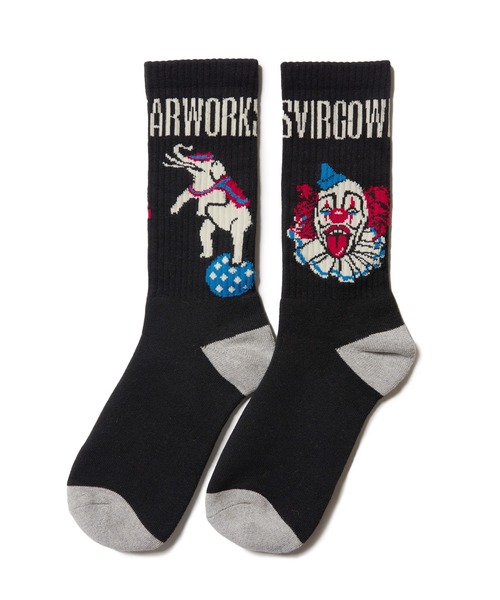 VIRGOwearworks（ヴァルゴウェアワークス）の「PIERROT INK SOCKS（ソックス/靴下・メンズ・ブラック系その他/ベージュ系その他・FREE）」の2枚目の写真