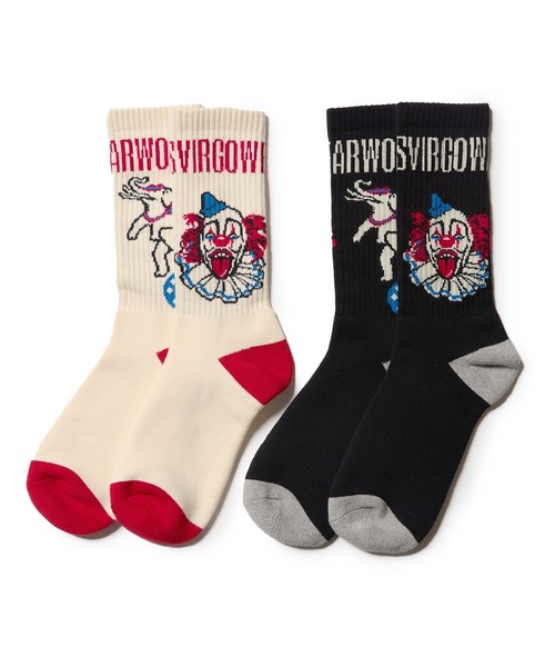 VIRGOwearworks（ヴァルゴウェアワークス）の「PIERROT INK SOCKS（ソックス/靴下・メンズ・ブラック系その他/ベージュ系その他・FREE）」の3枚目の写真