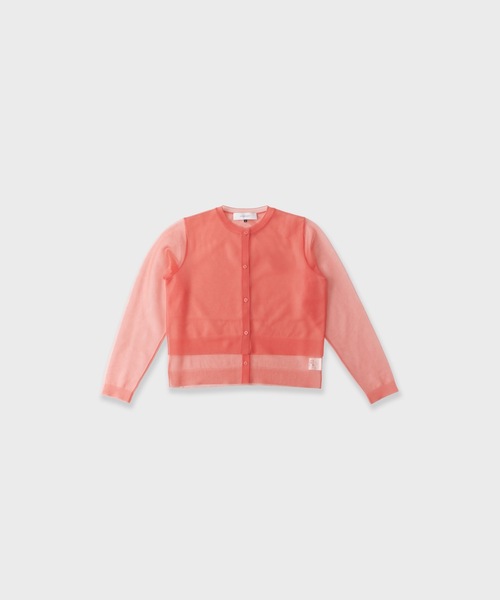LE CIEL BLEU(ルシェルブルー)の「LE CIEL BLEU/ルシェルブルー Sheer Layered Cardigan シアーレイヤードカーディガン(カーディガン/ボレロ・レディース・ピンク・36)」の1枚目の写真