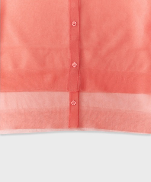 LE CIEL BLEU(ルシェルブルー)の「LE CIEL BLEU/ルシェルブルー Sheer Layered Cardigan シアーレイヤードカーディガン(カーディガン/ボレロ・レディース・ピンク・36)」の2枚目の写真