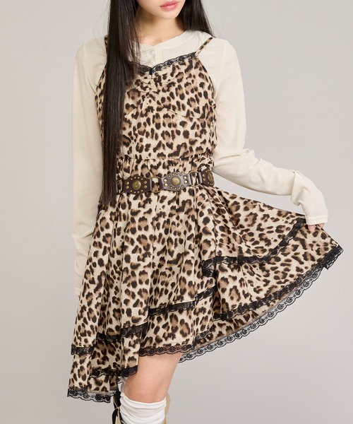 apres jour mignon（アプレジュールミニョン）の「イレヘムキャミワンピース（チュニック・レディース・ブラウン系その他/ブラック/ブラック系その他/オフホワイト/ブラック系その他2/ダークブラウン/ベージュ系その他/チャコールグレー・フリー/X-LARGE/LARGE）」の8枚目の写真