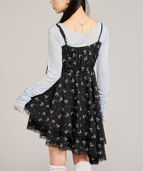 apres jour mignon（アプレジュールミニョン）の「イレヘムキャミワンピース（チュニック・レディース・ブラウン系その他/ブラック/ブラック系その他/オフホワイト/ブラック系その他2/ダークブラウン/ベージュ系その他/チャコールグレー・フリー/X-LARGE/LARGE）」の5枚目の写真