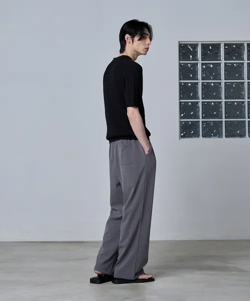 Vini（ヴィニ）の「【Vini】ワイドバンディングスラックス（スラックス・メンズ・クリーム/グレー/ブラック/ベージュ・LARGE/MEDIUM/SMALL/X-LARGE）」の2枚目の写真