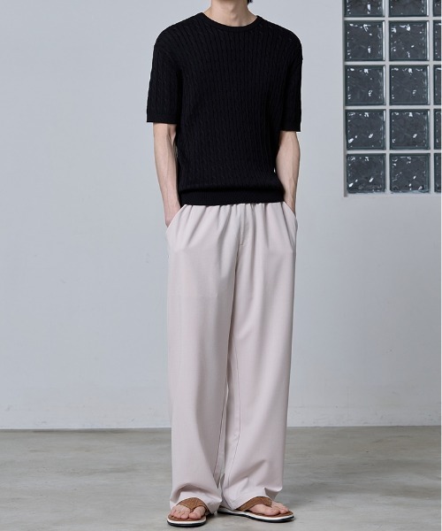 Vini（ヴィニ）の「【Vini】ワイドバンディングスラックス（スラックス・メンズ・クリーム/グレー/ブラック/ベージュ・LARGE/MEDIUM/SMALL/X-LARGE）」の8枚目の写真