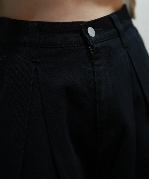 ZOZOMARKET（ゾゾマーケット）の「ZOZOMARKET by aoi - インボックスタックバギーデニム（デニムパンツ・レディース・ダークブラック・マルチサイズ）」の10枚目の写真