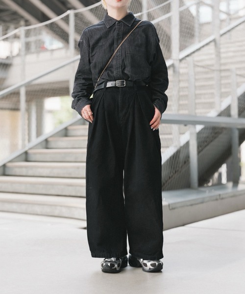 ZOZOMARKET（ゾゾマーケット）の「ZOZOMARKET by aoi - インボックスタックバギーデニム（デニムパンツ・レディース・ダークブラック・マルチサイズ）」の13枚目の写真