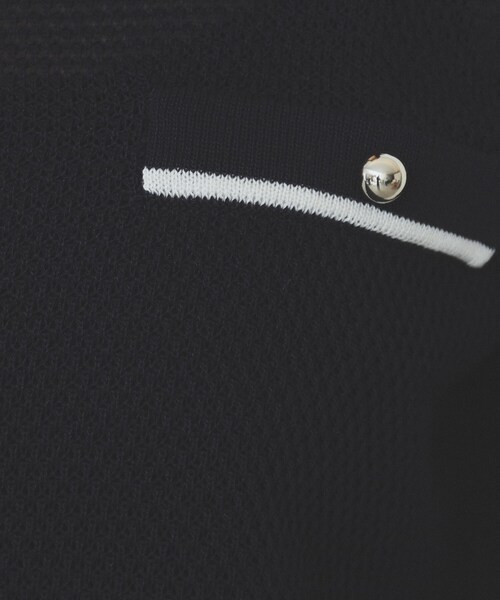 index(インデックス)の「バイカラー半袖カーディガン【洗える/抗ピル】(カーディガン/ボレロ・レディース・グリーン系5/ベージュ系その他7/ホワイト系9/ネイビー系4/ブラック系7・36/38/40/42)」の8枚目の写真