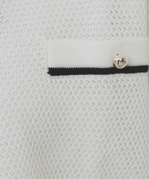 index(インデックス)の「バイカラー半袖カーディガン【洗える/抗ピル】(カーディガン/ボレロ・レディース・グリーン系5/ベージュ系その他7/ホワイト系9/ネイビー系4/ブラック系7・36/38/40/42)」の12枚目の写真