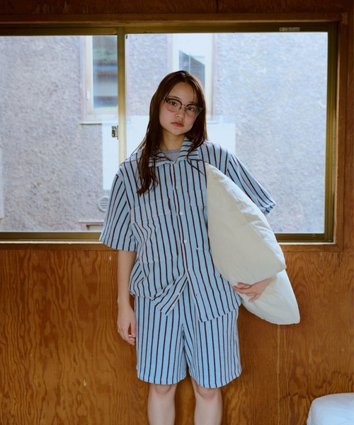 common gull products.(コモンガルプロダクツ)の「夏の手のひらの上にあるシャツ(シャツ/ブラウス・レディース・ブルー系/イエロー系・LARGE/MEDIUM/SMALL)」の18枚目の写真