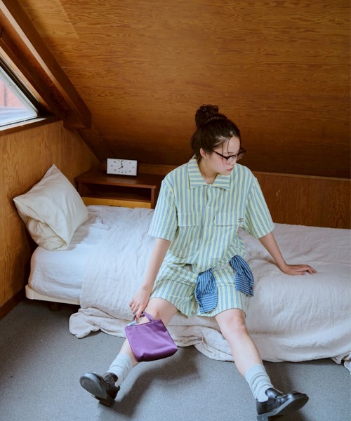 common gull products.(コモンガルプロダクツ)の「夏の手のひらの上にあるシャツ(シャツ/ブラウス・レディース・ブルー系/イエロー系・LARGE/MEDIUM/SMALL)」の4枚目の写真