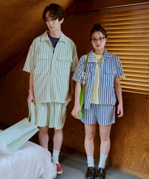 common gull products.(コモンガルプロダクツ)の「夏の手のひらの上にあるシャツ(シャツ/ブラウス・レディース・ブルー系/イエロー系・LARGE/MEDIUM/SMALL)」の7枚目の写真
